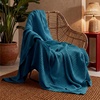 image:imageBedsure 100 Cotton Teal Blanket Queen Size for Bed  Cooling Breathable and Soft for Summer Thick Cozy Waffle Weave Blanket Gifts for Women 90x90 Inches07 Teal
