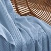 image:imageBedsure 100 Cotton Teal Blanket Queen Size for Bed  Cooling Breathable and Soft for Summer Thick Cozy Waffle Weave Blanket Gifts for Women 90x90 Inches09 Sky Blue