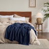 image:imageBedsure 100 Cotton Teal Blanket Queen Size for Bed  Cooling Breathable and Soft for Summer Thick Cozy Waffle Weave Blanket Gifts for Women 90x90 Inches18 Pageant Blue