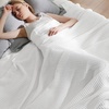 image:imageBedsure 100 Cotton Teal Blanket Queen Size for Bed  Cooling Breathable and Soft for Summer Thick Cozy Waffle Weave Blanket Gifts for Women 90x90 Inches01 White