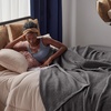 image:imageBedsure 100 Cotton Teal Blanket Queen Size for Bed  Cooling Breathable and Soft for Summer Thick Cozy Waffle Weave Blanket Gifts for Women 90x90 Inches12 Dark Grey