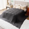 image:imageBedsure 100 Cotton Teal Blanket Queen Size for Bed  Cooling Breathable and Soft for Summer Thick Cozy Waffle Weave Blanket Gifts for Women 90x90 Inches12 Dark Grey
