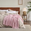 image:imageBedsure 100 Cotton Teal Blanket Queen Size for Bed  Cooling Breathable and Soft for Summer Thick Cozy Waffle Weave Blanket Gifts for Women 90x90 Inches20 Light Pink