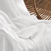 image:imageBedsure 100 Cotton Teal Blanket Queen Size for Bed  Cooling Breathable and Soft for Summer Thick Cozy Waffle Weave Blanket Gifts for Women 90x90 Inches01 White