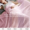 image:imageBedsure 100 Cotton Teal Blanket Queen Size for Bed  Cooling Breathable and Soft for Summer Thick Cozy Waffle Weave Blanket Gifts for Women 90x90 Inches06 Pink