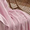 image:imageBedsure 100 Cotton Teal Blanket Queen Size for Bed  Cooling Breathable and Soft for Summer Thick Cozy Waffle Weave Blanket Gifts for Women 90x90 Inches20 Light Pink