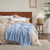 image:imageBedsure 100 Cotton Teal Blanket Queen Size for Bed  Cooling Breathable and Soft for Summer Thick Cozy Waffle Weave Blanket Gifts for Women 90x90 Inches09 Sky Blue