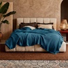 image:imageBedsure 100 Cotton Teal Blanket Queen Size for Bed  Cooling Breathable and Soft for Summer Thick Cozy Waffle Weave Blanket Gifts for Women 90x90 Inches07 Teal