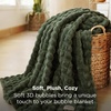 image:imageBedsure 3D Fleece Bubble Blanket for Couch  GentleSoft Green Spring Throw Blanket for Sofa Bed Home Decor  Luxury Soft Cozy Gifts for Women Lightweight All Seasons Sage Green5060Olive Green