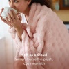 image:imageBedsure 3D Fleece Bubble Blanket for Couch  GentleSoft Green Spring Throw Blanket for Sofa Bed Home Decor  Luxury Soft Cozy Gifts for Women Lightweight All Seasons Sage Green506002 Light Pink