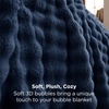 image:imageBedsure 3D Fleece Bubble Blanket for Couch  GentleSoft Green Spring Throw Blanket for Sofa Bed Home Decor  Luxury Soft Cozy Gifts for Women Lightweight All Seasons Sage Green5060Navy Blue