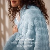 image:imageBedsure 3D Fleece Bubble Blanket for Couch  GentleSoft Green Spring Throw Blanket for Sofa Bed Home Decor  Luxury Soft Cozy Gifts for Women Lightweight All Seasons Sage Green5060Light Blue