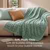 image:imageBedsure 3D Fleece Bubble Blanket for Couch  GentleSoft Green Spring Throw Blanket for Sofa Bed Home Decor  Luxury Soft Cozy Gifts for Women Lightweight All Seasons Sage Green506005 Sage Green