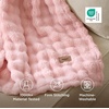 image:imageBedsure 3D Fleece Bubble Blanket for Couch  GentleSoft Green Spring Throw Blanket for Sofa Bed Home Decor  Luxury Soft Cozy Gifts for Women Lightweight All Seasons Sage Green5060Pink