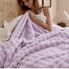 image:imageBedsure 3D Fleece Bubble Blanket for Couch  GentleSoft Green Spring Throw Blanket for Sofa Bed Home Decor  Luxury Soft Cozy Gifts for Women Lightweight All Seasons Sage Green506006 Light Purple