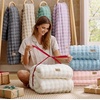 image:imageBedsure 3D Fleece Bubble Blanket for Couch  GentleSoft Green Spring Throw Blanket for Sofa Bed Home Decor  Luxury Soft Cozy Gifts for Women Lightweight All Seasons Sage Green5060Light Blue