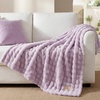 image:imageBedsure 3D Fleece Bubble Blanket for Couch  GentleSoft Green Spring Throw Blanket for Sofa Bed Home Decor  Luxury Soft Cozy Gifts for Women Lightweight All Seasons Sage Green506006 Light Purple