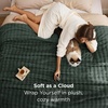 image:imageBedsure 3D Fleece Bubble Blanket for Couch  GentleSoft Green Spring Throw Blanket for Sofa Bed Home Decor  Luxury Soft Cozy Gifts for Women Lightweight All Seasons Sage Green5060Dark Green