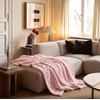 image:imageBedsure 3D Fleece Bubble Blanket for Couch  GentleSoft Green Spring Throw Blanket for Sofa Bed Home Decor  Luxury Soft Cozy Gifts for Women Lightweight All Seasons Sage Green5060Pink