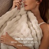 image:imageBedsure 3D Fleece Bubble Blanket for Couch  GentleSoft Green Spring Throw Blanket for Sofa Bed Home Decor  Luxury Soft Cozy Gifts for Women Lightweight All Seasons Sage Green506004 Beige