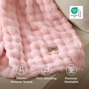 image:imageBedsure 3D Fleece Bubble Blanket for Couch  GentleSoft Green Spring Throw Blanket for Sofa Bed Home Decor  Luxury Soft Cozy Gifts for Women Lightweight All Seasons Sage Green5060Pink