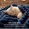 image:imageBedsure 3D Fleece Bubble Blanket for Couch  GentleSoft Green Spring Throw Blanket for Sofa Bed Home Decor  Luxury Soft Cozy Gifts for Women Lightweight All Seasons Sage Green5060Navy Blue