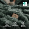 image:imageBedsure 3D Fleece Bubble Blanket for Couch  GentleSoft Green Spring Throw Blanket for Sofa Bed Home Decor  Luxury Soft Cozy Gifts for Women Lightweight All Seasons Sage Green5060Dark Green