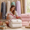 image:imageBedsure 3D Fleece Bubble Blanket for Couch  GentleSoft Green Spring Throw Blanket for Sofa Bed Home Decor  Luxury Soft Cozy Gifts for Women Lightweight All Seasons Sage Green5060Pink