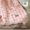 image:imageBedsure 3D Fleece Bubble Blanket for Couch  GentleSoft Green Spring Throw Blanket for Sofa Bed Home Decor  Luxury Soft Cozy Gifts for Women Lightweight All Seasons Sage Green506002 Light Pink