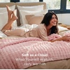 image:imageBedsure 3D Fleece Bubble Blanket for Couch  GentleSoft Green Spring Throw Blanket for Sofa Bed Home Decor  Luxury Soft Cozy Gifts for Women Lightweight All Seasons Sage Green5060Pink