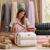image:imageBedsure 3D Fleece Bubble Blanket for Couch  GentleSoft Green Spring Throw Blanket for Sofa Bed Home Decor  Luxury Soft Cozy Gifts for Women Lightweight All Seasons Sage Green5060Dark Grey