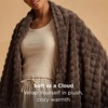 image:imageBedsure 3D Fleece Bubble Blanket for Couch  GentleSoft Green Spring Throw Blanket for Sofa Bed Home Decor  Luxury Soft Cozy Gifts for Women Lightweight All Seasons Sage Green5060Brown