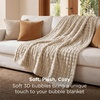 image:imageBedsure 3D Fleece Bubble Blanket for Couch  GentleSoft Green Spring Throw Blanket for Sofa Bed Home Decor  Luxury Soft Cozy Gifts for Women Lightweight All Seasons Sage Green506004 Beige