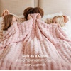 image:imageBedsure 3D Fleece Bubble Blanket for Couch  GentleSoft Green Spring Throw Blanket for Sofa Bed Home Decor  Luxury Soft Cozy Gifts for Women Lightweight All Seasons Sage Green506002 Light Pink
