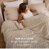 image:imageBedsure 3D Fleece Bubble Blanket for Couch  GentleSoft Green Spring Throw Blanket for Sofa Bed Home Decor  Luxury Soft Cozy Gifts for Women Lightweight All Seasons Sage Green506004 Beige