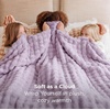 image:imageBedsure 3D Fleece Bubble Blanket for Couch  GentleSoft Green Spring Throw Blanket for Sofa Bed Home Decor  Luxury Soft Cozy Gifts for Women Lightweight All Seasons Sage Green506006 Light Purple