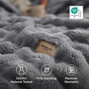 image:imageBedsure 3D Fleece Bubble Blanket for Couch  GentleSoft Green Spring Throw Blanket for Sofa Bed Home Decor  Luxury Soft Cozy Gifts for Women Lightweight All Seasons Sage Green506007 Grey