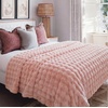 image:imageBedsure 3D Fleece Bubble Blanket for Couch  GentleSoft Green Spring Throw Blanket for Sofa Bed Home Decor  Luxury Soft Cozy Gifts for Women Lightweight All Seasons Sage Green5060Pink