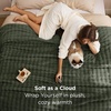 image:imageBedsure 3D Fleece Bubble Blanket for Couch  GentleSoft Green Spring Throw Blanket for Sofa Bed Home Decor  Luxury Soft Cozy Gifts for Women Lightweight All Seasons Sage Green5060Olive Green
