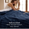 image:imageBedsure 3D Fleece Bubble Blanket for Couch  GentleSoft Green Spring Throw Blanket for Sofa Bed Home Decor  Luxury Soft Cozy Gifts for Women Lightweight All Seasons Sage Green5060Navy Blue