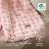 image:imageBedsure 3D Fleece Bubble Blanket for Couch  GentleSoft Green Spring Throw Blanket for Sofa Bed Home Decor  Luxury Soft Cozy Gifts for Women Lightweight All Seasons Sage Green506002 Light Pink