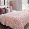 image:imageBedsure 3D Fleece Bubble Blanket for Couch  GentleSoft Green Spring Throw Blanket for Sofa Bed Home Decor  Luxury Soft Cozy Gifts for Women Lightweight All Seasons Sage Green506002 Light Pink