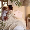 image:imageBedsure 3D Fleece Bubble Blanket for Couch  GentleSoft Green Spring Throw Blanket for Sofa Bed Home Decor  Luxury Soft Cozy Gifts for Women Lightweight All Seasons Sage Green506004 Beige