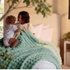 image:imageBedsure 3D Fleece Bubble Blanket for Couch  GentleSoft Green Spring Throw Blanket for Sofa Bed Home Decor  Luxury Soft Cozy Gifts for Women Lightweight All Seasons Sage Green506005 Sage Green