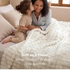 image:imageBedsure 3D Fleece Bubble Blanket for Couch  GentleSoft Green Spring Throw Blanket for Sofa Bed Home Decor  Luxury Soft Cozy Gifts for Women Lightweight All Seasons Sage Green506001 Off White