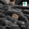 image:imageBedsure 3D Fleece Bubble Blanket for Couch  GentleSoft Green Spring Throw Blanket for Sofa Bed Home Decor  Luxury Soft Cozy Gifts for Women Lightweight All Seasons Sage Green5060Dark Grey