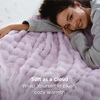 image:imageBedsure 3D Fleece Bubble Blanket for Couch  GentleSoft Green Spring Throw Blanket for Sofa Bed Home Decor  Luxury Soft Cozy Gifts for Women Lightweight All Seasons Sage Green506006 Light Purple