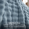 image:imageBedsure 3D Fleece Bubble Blanket for Couch  GentleSoft Green Spring Throw Blanket for Sofa Bed Home Decor  Luxury Soft Cozy Gifts for Women Lightweight All Seasons Sage Green506003 Celestial Blue