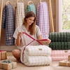 image:imageBedsure 3D Fleece Bubble Blanket for Couch  GentleSoft Green Spring Throw Blanket for Sofa Bed Home Decor  Luxury Soft Cozy Gifts for Women Lightweight All Seasons Sage Green5060Olive Green