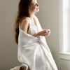 image:imageBedsure GentleSoft 100 Cotton Large Throw Blanket for Couch 50x70 inches  Breathable and Lightweight Soft Cozy Herringbone Woven Cotton Throw for Summer Spring Light Brown Office Chair Blanket02  White